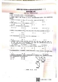 2020届四川省成都石室中学高三高考适应性考试（一）文科数学试题（PDF版）