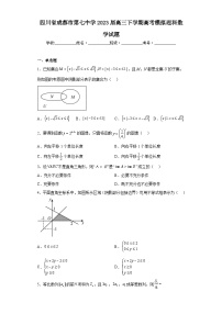 四川省成都市第七中学2023届高三下学期高考模拟理科数学试题（含解析）