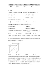 河北省衡水中学2023届高三第四次综合素养测评数学试题（含解析）