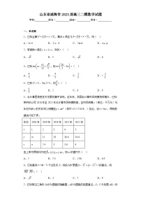 山东省威海市2023届高三二模数学试题（含解析）