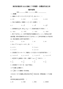 陕西省商洛市2023届高三下学期第一次模拟考试文科数学试卷（含解析）