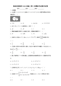 海南省琼海市2023届高三第三次模拟考试数学试卷(含解析)