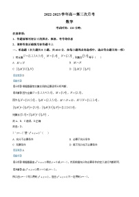 精品解析:安徽省阜阳市临泉第一中学(高铁分校)2022-2023学年高一下学期第三次月考数学试卷(解析版)