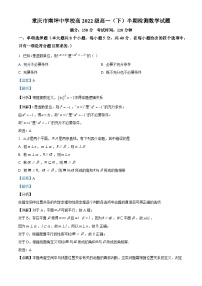 重庆市南岸南坪中学2022-2023学年高一数学下学期期中试题（Word版附解析）