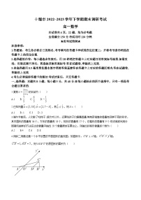 湖北省十堰市2022-2023学年高一数学下学期期末调研试卷（Word版附解析）