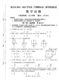 福建省龙岩市2022-2023高二下学期期末数学试卷+答案