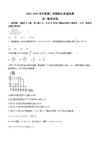 湖北省武汉市江岸区2022-2023学年高一数学下学期期末考试试题（Word版附答案）