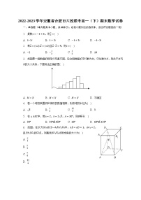 2022-2023学年安徽省合肥市六校联考高一（下）期末数学试卷（含解析）