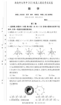 2024湖南师大附中高三摸底考试数学试卷PDF版含解析