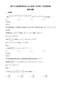 福建省宁德市五校联合体2023届高三数学下学期3月质量监测试题（Word版附解析）