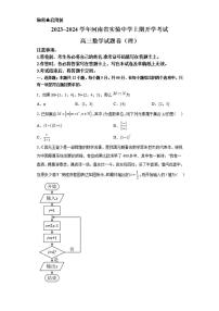 2024河南省实验中学高三上学期开学考试（8月）数学PDF版含解析