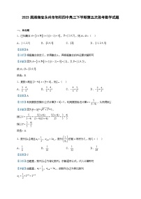 2023届湖南省永州市祁阳四中高三下学期第五次段考数学试题含答案