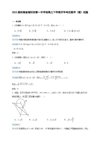 2023届河南省南阳市第一中学校高三下学期开学考试数学（理）试题含答案