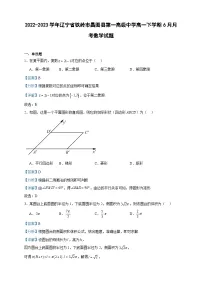 2022-2023学年辽宁省铁岭市昌图县第一高级中学高一下学期6月月考数学试题含答案