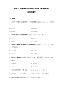 备战2024年新高考数学专题训练专题22 函数值的大小比较 综合问题（单选+多选）（新高考通用）