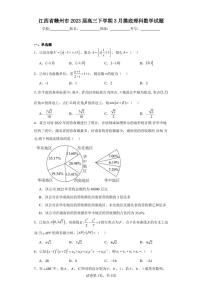 江西省赣州市2023届高三下学期3月摸底理科数学试题