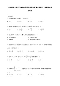 2023届湖北省武汉市华中师范大学第一附属中学高三上学期期中数学试题（解析版）