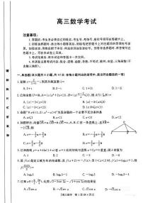 湖北省部分学校2024届高三上学期10月联考数学考试试卷