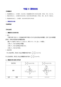 新高考数学一轮复习知识点总结与题型精练专题23 圆锥曲线（含解析）