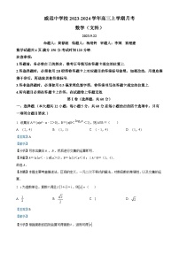 2024内江威远中学高三上学期9月月考数学（文科）试题含解析