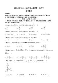 河南省三门峡市渑池县第二高级中学2023-2024学年高二上学期10月月考数学试题