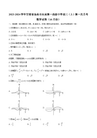 2023-2024学年甘肃省金昌市永昌第一高级中学高三（上）第一次月考数学试卷（10月份）（含解析）