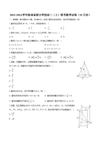 2023-2024学年陕西省部分学校高二（上）联考数学试卷（10月份）（含解析）
