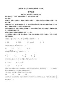 贵州省2024届高三适应性联考（一）数学试题（含答案）