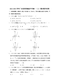 2022-2023学年广东省深圳高级中学高一（上）期末数学试卷