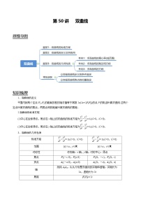 2024年新高考数学一轮复习题型归纳与达标检测第50讲双曲线（讲）（Word版附解析）