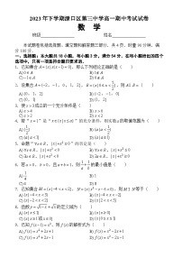 湖南省株洲市渌口区第三中学2023-2024学年高一上学期11月期中考试数学试题