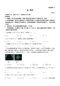 山东省潍坊市（安丘、诸城、高密）2023-2024学年高二上学期11月期中考试数学试题(无答案)