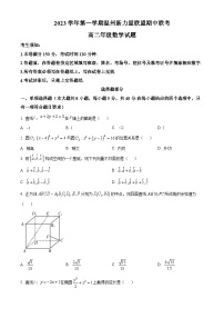 浙江省温州市新力量联盟2023-2024学年高二数学上学期期中联考试题（Word版附解析）