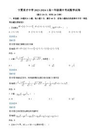 2024回族自治区银川西夏区育才中学高一上学期11月期中数学试题含解析
