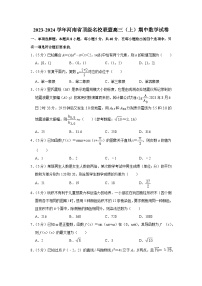 河南省顶级名校联盟2023-2024学年高三上学期期中考试数学试卷