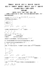 2024湖北省十一校高三上学期第一次联考试题数学含解析