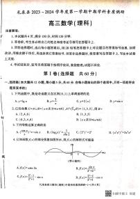 陕西省咸阳市礼泉县2023-2024学年高三上学期期中学科素养调研数学（理科）试题