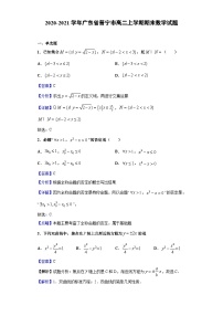 广东省普宁市2020-2021学年高二上学期期末数学试题（解析版）