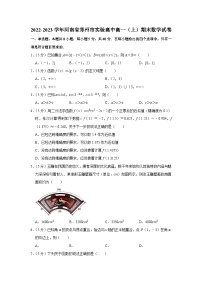 2022-2023学年河南省郑州市实验高中高一（上）期末数学试卷