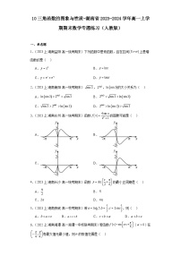 10三角函数的图象与性质-湖南省2023-2024学年高一上学期期末数学专题练习（人教版）