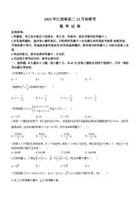 2024江西省部分学校高三上学期12月月考数学试题