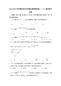 2022-2023学年湖南省长沙市雅礼教育集团高二（上）期末数学试卷（含答案详解）