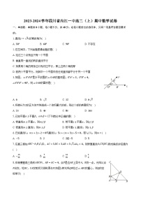 2023-2024学年四川省内江一中高二（上）期中数学试卷（含解析）