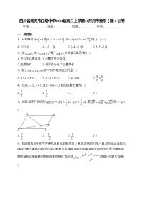 四川省南充市白塔中学2024届高三上学期12月月考数学（理）试卷(含答案)