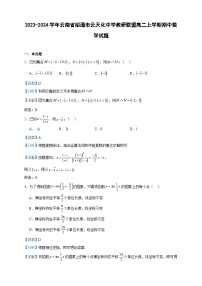 2023-2024学年云南省昭通市云天化中学教研联盟高二上学期期中数学试题含答案