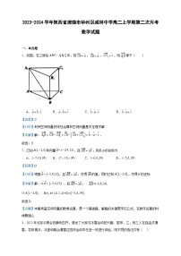 2023-2024学年陕西省渭南市华州区咸林中学高二上学期第二次月考数学试题含答案