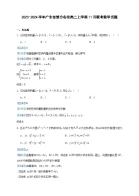 2023-2024学年广东省部分名校高二上学期11月联考数学试题含答案