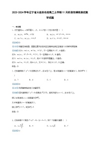 2023-2024学年辽宁省大连市名校高二上学期11月阶段性模拟测试数学试题含答案