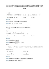 2023-2024学年湖北省武汉市部分重点中学高二上学期期中联考数学试题含答案