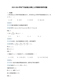 2023-2024学年广东省湛江市高二上学期期中数学试题含答案